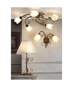 APPLIQUE 2 LUCI ONLI "ODINO" BRONZO E14